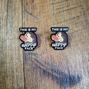 "This Is My Happy Face" Enamel Pins - Set of 2